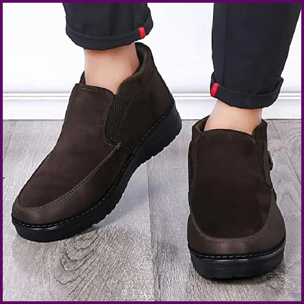 Men's Winter Snow Boots Slip-On Warm Waterproof Non-Slip Casual
